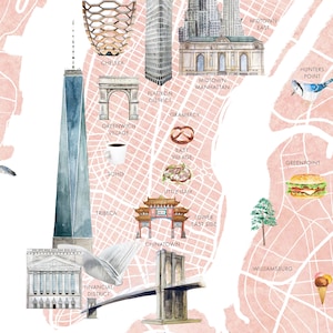 New York City Map Printable | City Map Wall Art Print | Kids Room Decor | Home Decor Travel Art ...