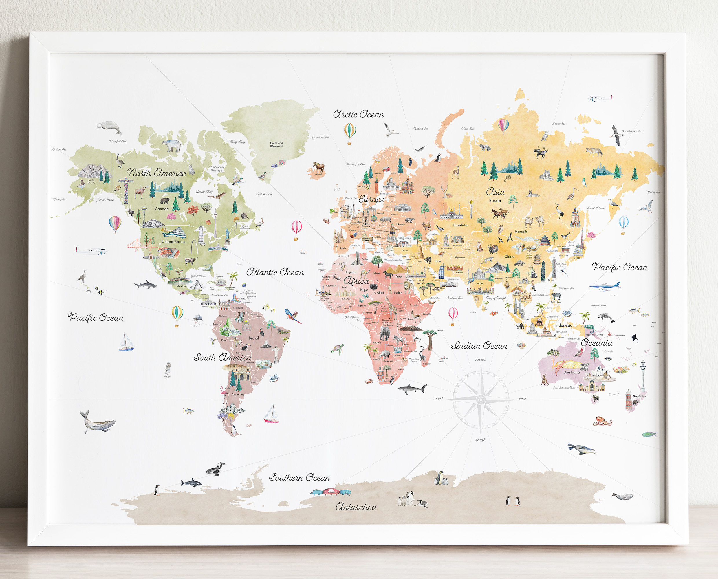  Mapa del mundo oficial 2023 Tabla de referencia para el aula  Colores vibrantes Geografía Tabla geográfica Actualizado Educativo Miller  Proyección Países Geografía Tierra Cool Decoración de pared Póster de  impresión artística