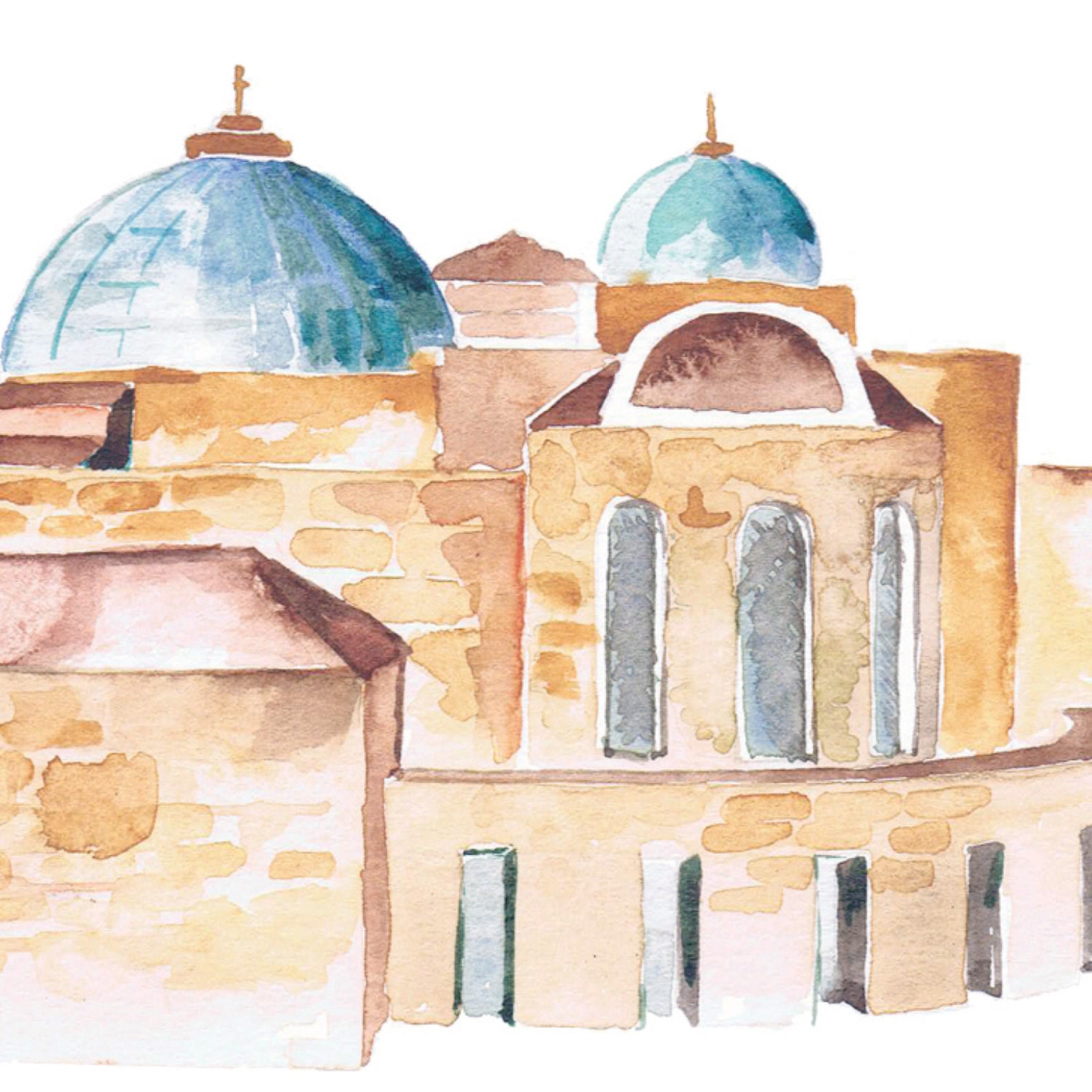 Church of the Holy Sepulchre Printable Illustration Wall Art | Etsy