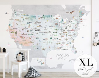 16 x 24 Design with Vinyl RAD 1258 2Colorful United States of America Us Map Classroom School Learning Teaching Vinyl Wall Decal 16 x 24 Design with Vinyl RAD 1258 2Colorful United States of America Us Map Classroom School Learning Teaching Vinyl Wall Decal