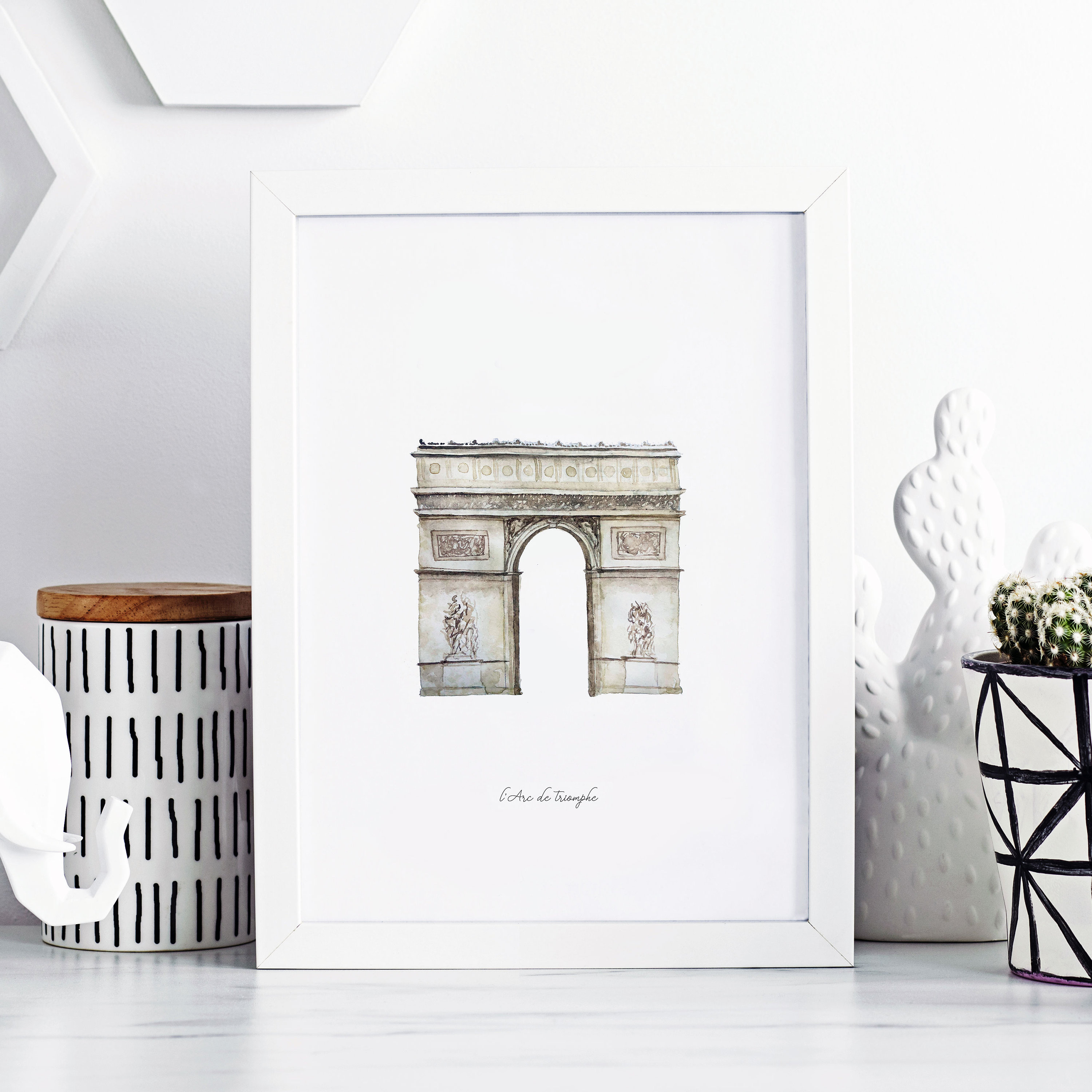 Arc de Triomphe Printable illustration wall art print home | Etsy