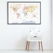Colorful Animal World Map Printable Nusery Art Print Kids Room Travel ...