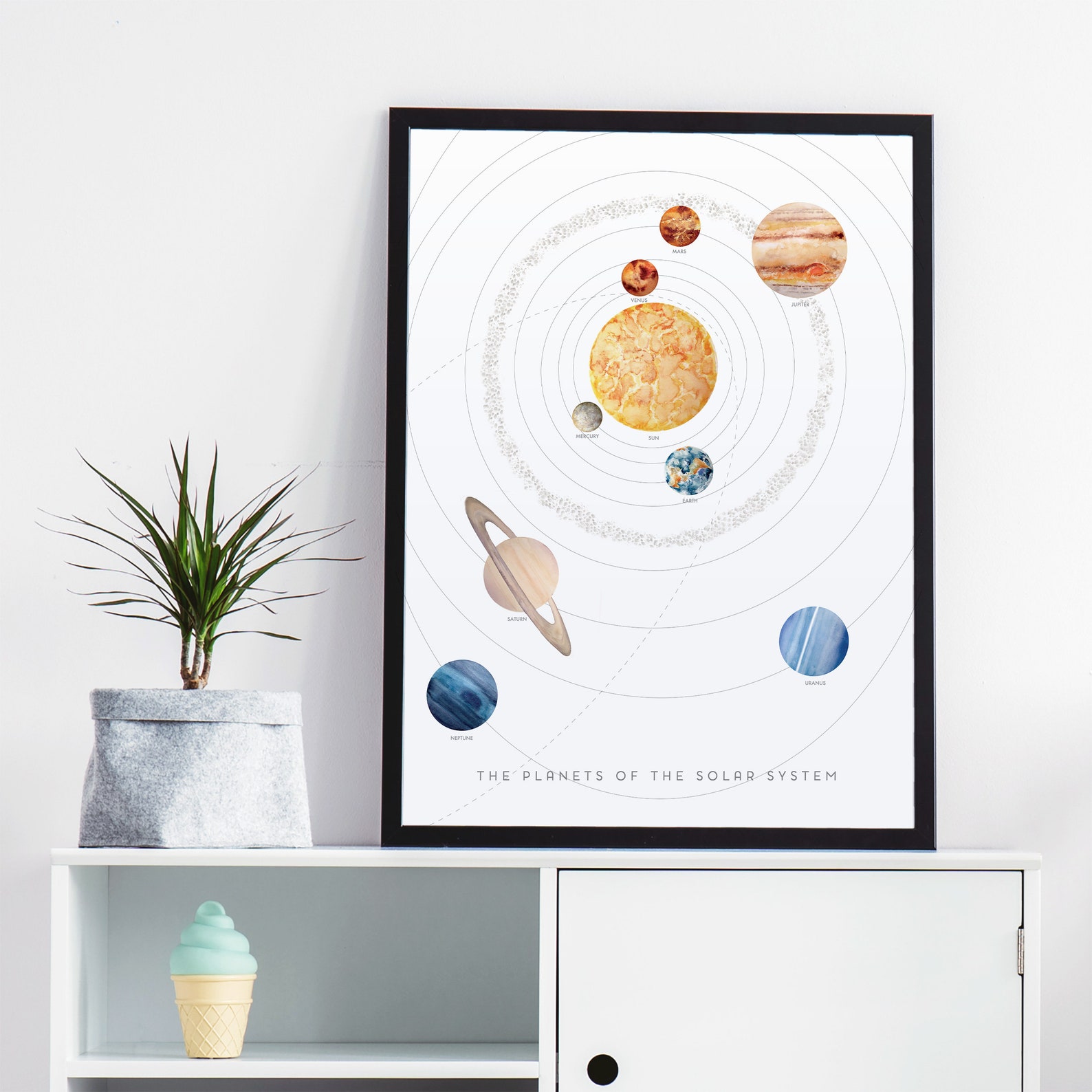 Solar System Printable Nursery Art Space Art Wall Decor | Etsy