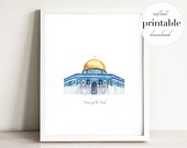 Dome of the Rock Printable Illustration Wall Art Print - Etsy Canada