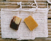 Natural, Soap Bag, Plastic Free, Soap Saver, Exfoliating Soap Bag, Zero Waste, Soap Pouch, Soaps Last Longer No Waste, Cotton, Ramie