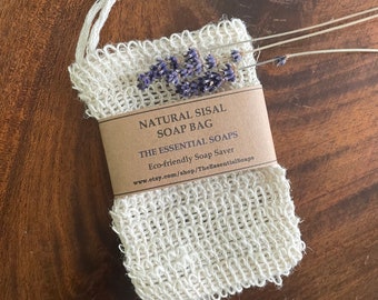 Sisal Soap Saver Bag: Natural Ramie & Cotton Exfoliating Soapbag