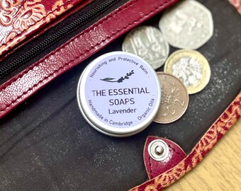 Organic Lavender Lip Balm: Natural Moisturizing Balm (15ml), Travel size, gifts for him