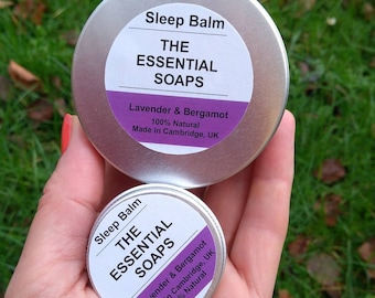 Organic Sleep Balm, Lavender Oil, Bergamot Oil, Natural Balm, Relaxing Gift, Sleep Aid, Calming Balm, Sleep Help,