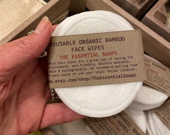 Bamboo Face Wipes, Reusable face wipes, Cambridge, Washable, Scrubbies, Eco Gifts, Make-up Remover, Handmade, Zero waste, Christmas gifts