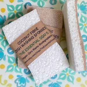Coconut Fibre Scourer Pad, Scrubber, Dish washing Sponge, kitchen Cleaning, Natural Scrub, Biodegradable, Compostable, Plant based sponge