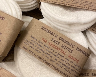 Bamboo Face Wipes, organic bamboo, reusable wipes, Washable wipes, Gifts for her, Make-up Remover, Stocking Fillers, Gifts For women, soft