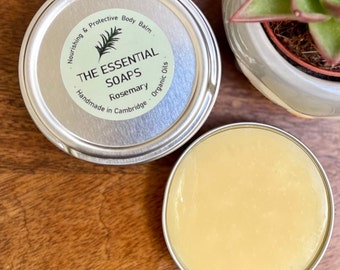 Rosemary Body Balm: Vegan Organic Oils for Dry Skin, Handmade