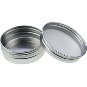 15-30 ml Screw lid, Round Aluminium Tin, Travel gift, Soap Tin, Gift Favour Boxes, Tin Storage, Lip Balm, pill box, small tin, travel
