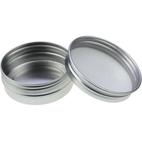 15-30 ml Round Aluminium Tin, Travel Tin, Soap Tin, Screw Lid, Gift Favour Boxes, Tin Storage, Lip Balm, Small Parts, Pocket Size, pill box