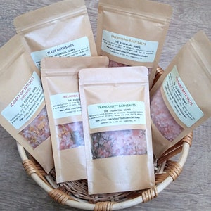 Bath salts, gifts for her, birthday present, relaxing, gift for friend, housewarming gift, aromatherapy, stocking fillers, co-worker gifts