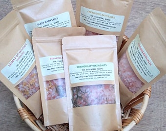 Bath salts, gifts for her, birthday present, relaxing, gift for friend, housewarming gift, aromatherapy, stocking fillers, co-worker gifts