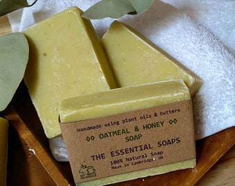 Handmade Oatmeal Milk and Honey Soap: Natural Dry Skin Soap
