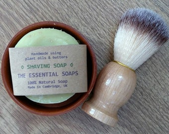 Shaving Gifts, Shaving Soap, Vegan Soap, Organic, Shaving Brush, Gifts For Fathers, Shaving Bowl, Lathering Bowl, Gift Set for men