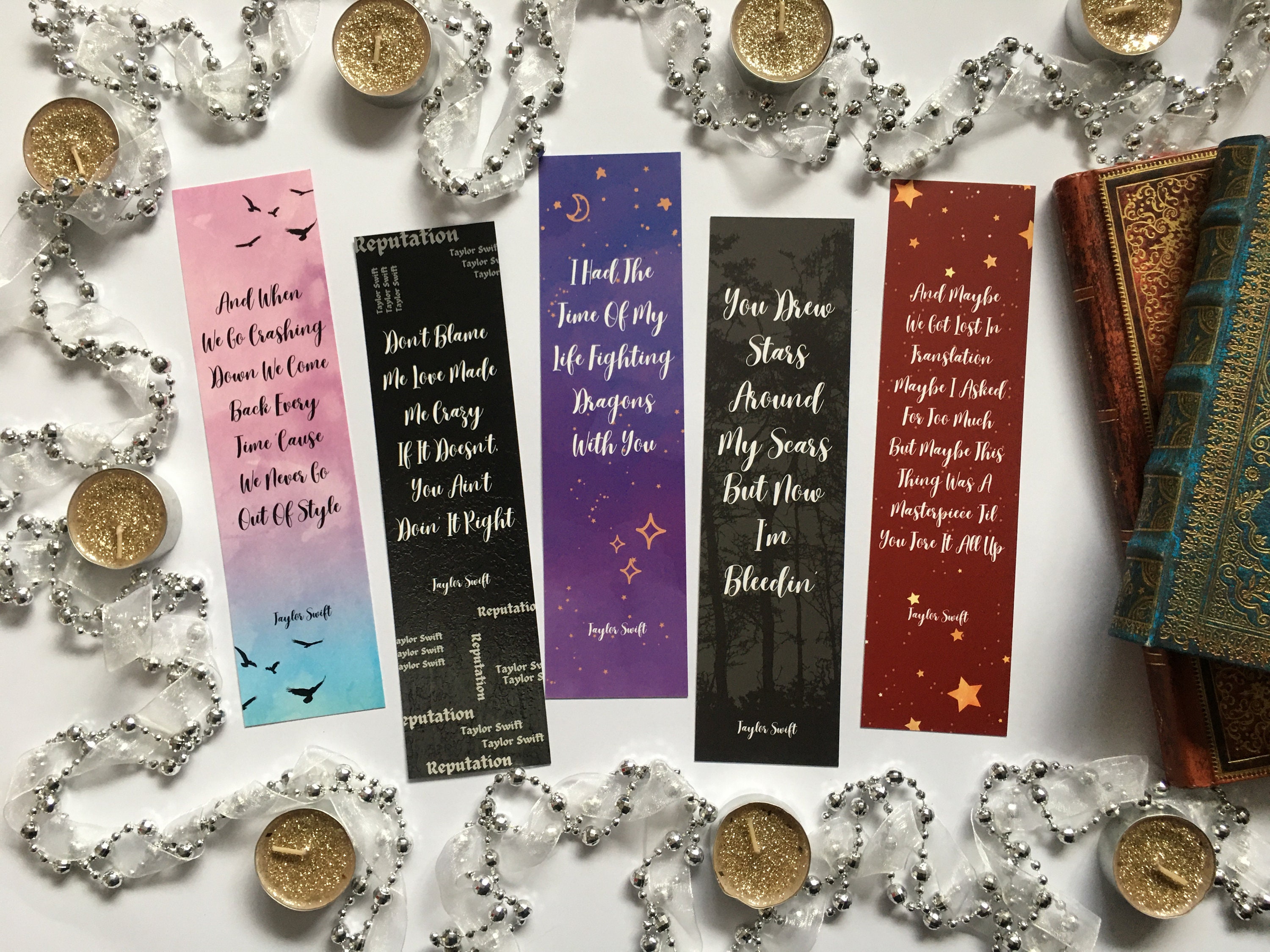 Taylor Swift Bookmark Set 1 Etsy UK