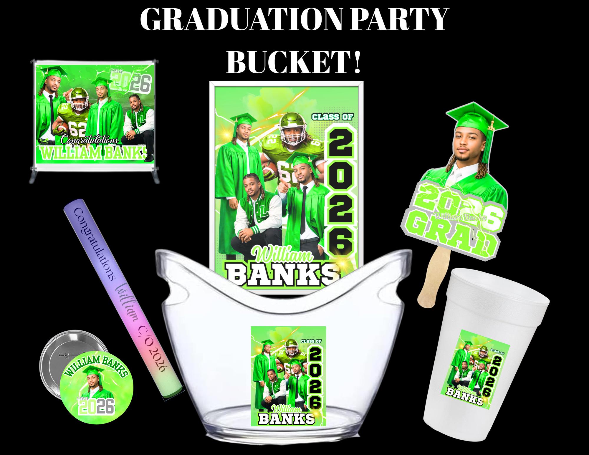 Custom Graduation Party Bucket Bundle, Personalized Grad Celebration ...