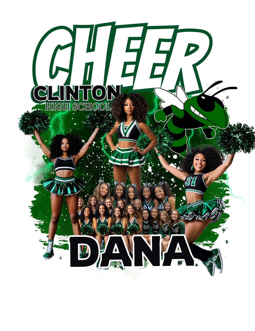 Cheerleading Canva Templates: Editable Cheer Squad Designs (digital ...