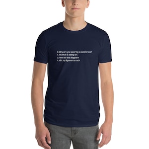Craniocervical Instability Awareness Neck Brace Short-Sleeve T-Shirt