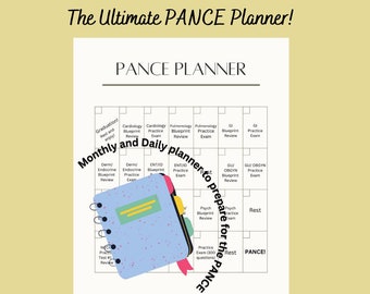 PANCE Study 28-Day Digital Planner - Monthly & Daily