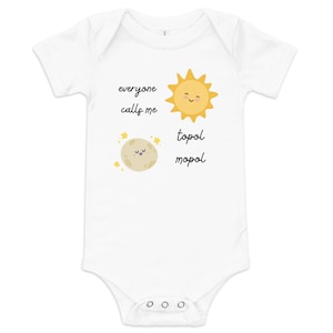 Unisex Farsi Persian Topol Mopol Cute Baby short sleeve one piece