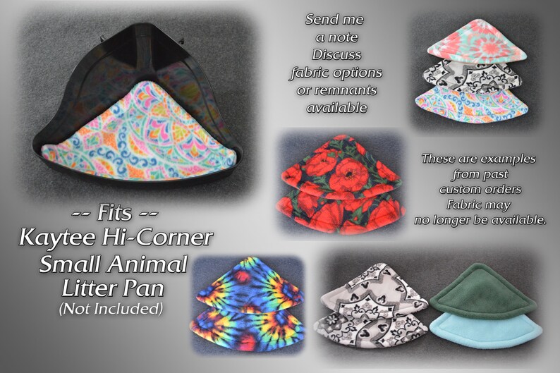 Fleece Corner Litter Box Pan Liners Pads Sold In Sets Of Image 0