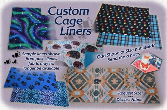 custom fleece cage liners