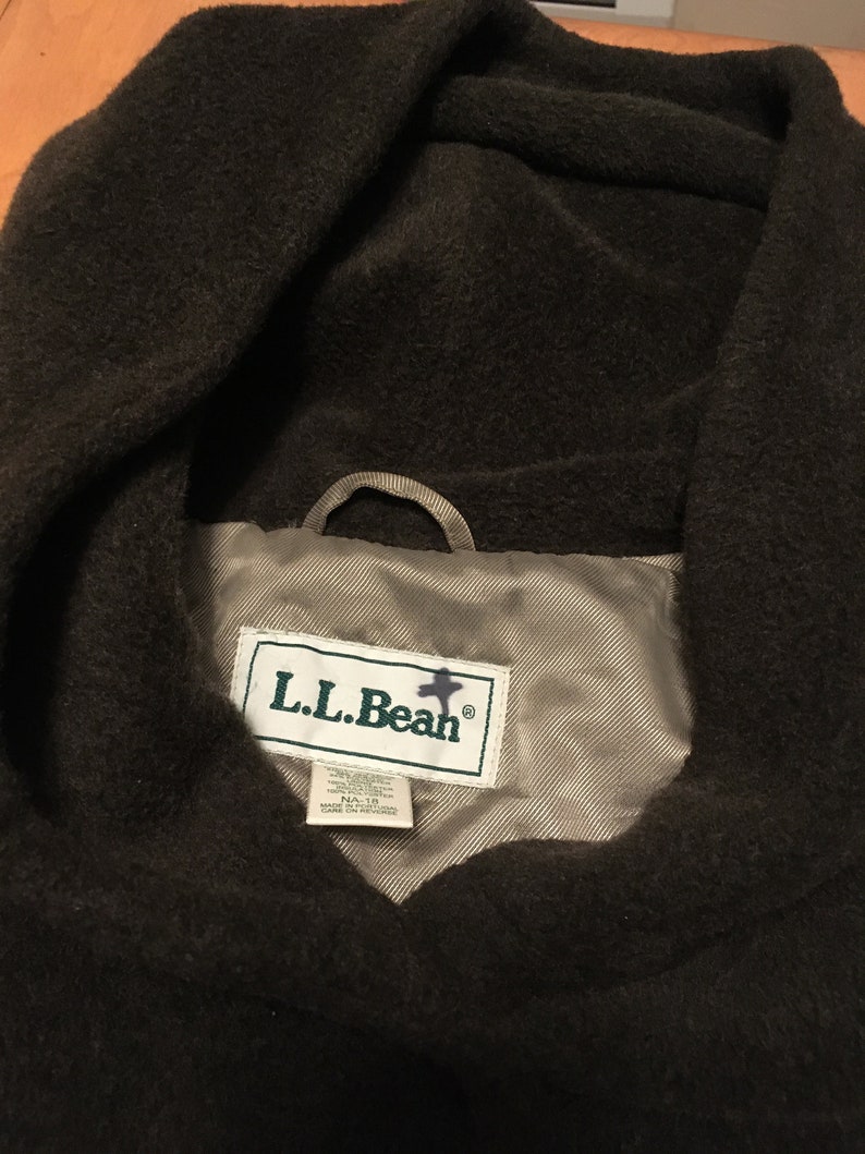 Vintage Brown LLBean Hooded Coat