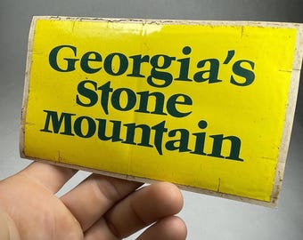 Antique STONE MOUNTAIN 1972 Annual Parking Pass. Georgia Antiques. Vintage Sticker