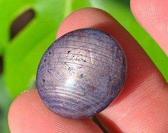 Chatoyant Star Sapphire Oval Cabochon! 55cts! 22mm! Super Flashy!