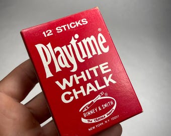 Vintage PLAYTIME Chalk - No 320 Binney & Smith Crayola. 12 pc