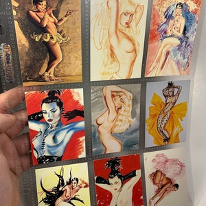 Vintage Olivia De Berardinis Pinup Trading Cards! Lot of 9. Circa 1994