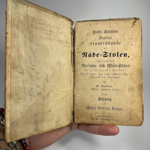Antique Prayer Book for Children. Stockholm. 1874