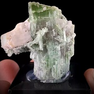 Awesome! TOURMALINE 70.91g Mint Green / Pink Crystal Cluster Brazil.