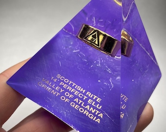 Vintage Freemason 14th Elu Lucite Pyramid. Atlanta 3”