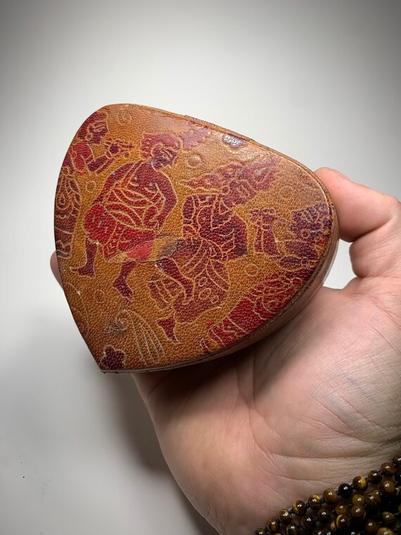 Indian Vintage Hand Carved Hand Made Yoga Ethnic celtic Brass Chakra Jewelry Trinket Gift Decoration Shisham Wooden Treasure Box main image 1