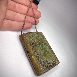 Antique Art Deco Compact With Lipstick Tube by Terri NY. Brass