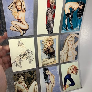 Vintage Olivia De Berardinis Pinup Trading Cards! Lot of 9. Circa 1994