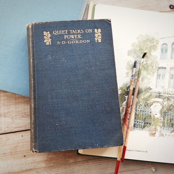 Blank Art Journal/ Vintage book cover/ 250 gsm Watercolour paper/ Sketchbook/ Blue covers