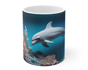 Mug 3D Dauphin - Idée Cadeau - Tasse Originale En Céramique