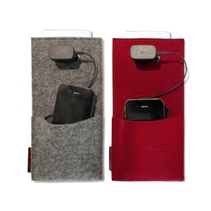 Eco charging bag made of organic felt
