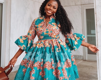 Ankara Top African Clothing African Top African Print Top African Fashion Women's Clothing African Fabric Short Dress Summer Dress