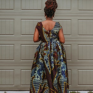 African Print Maxi Dress - Etsy
