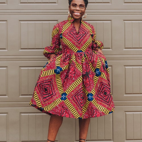 African Clothing for Women Ankara Wrap Dress African Fashion - Etsy