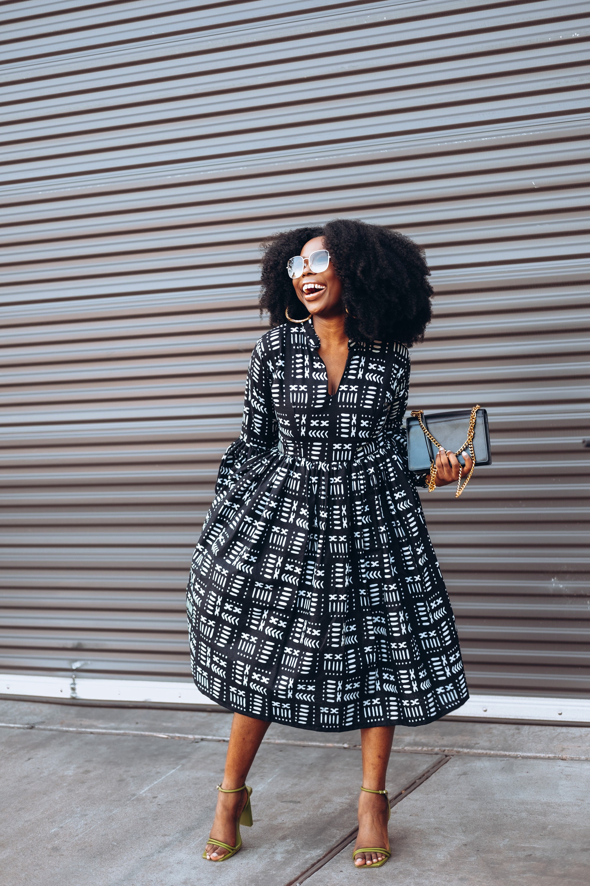 Black and white african cheap dress