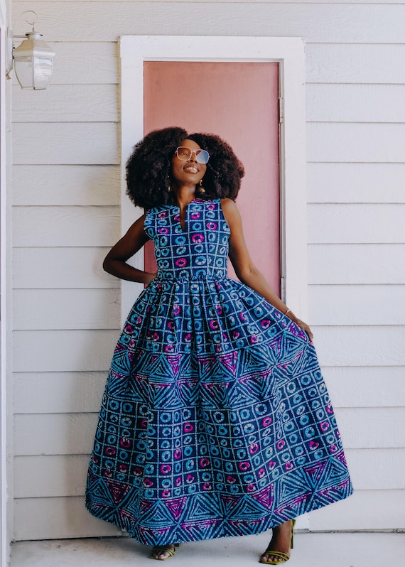 blue print dresses Blue Floral Print Short Dress | Women's Clothing main image 1