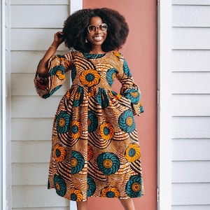 Yellow and Black African Dress - Etsy Canada
